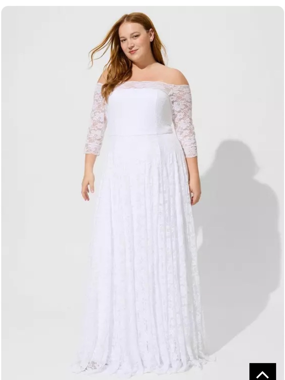 torrid White Off-the-Shoulder Lace Wedding Dress NWT